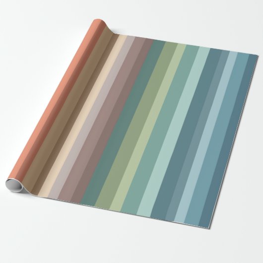 Boho Modern Chic Stripes Cadeaupapier (Uitgerold)