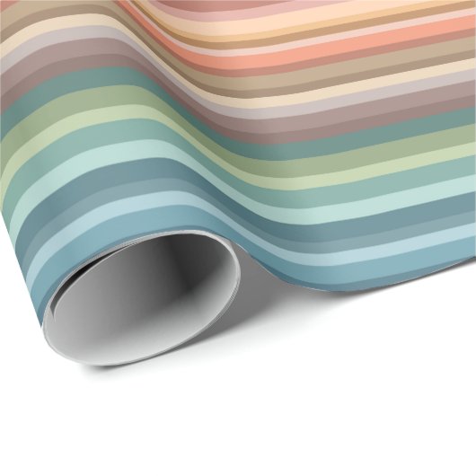 Boho Modern Chic Stripes Cadeaupapier (Rol Hoek)