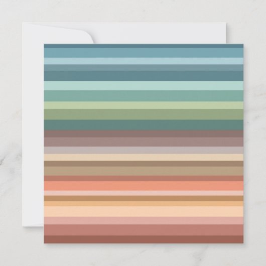 Boho Modern Chic Stripes Feestdagenkaart (Voorkant)