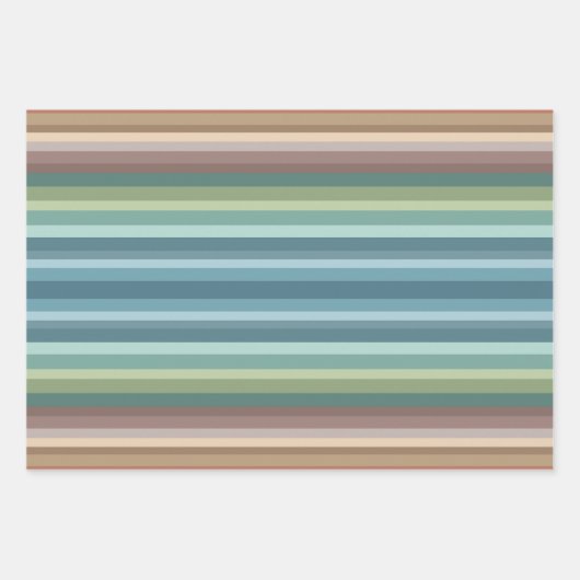Boho Modern Chic Stripes Inpakpapier Vel (Voorkant 2)