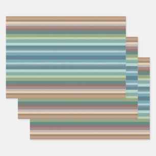 Boho Modern Chic Stripes Inpakpapier Vel