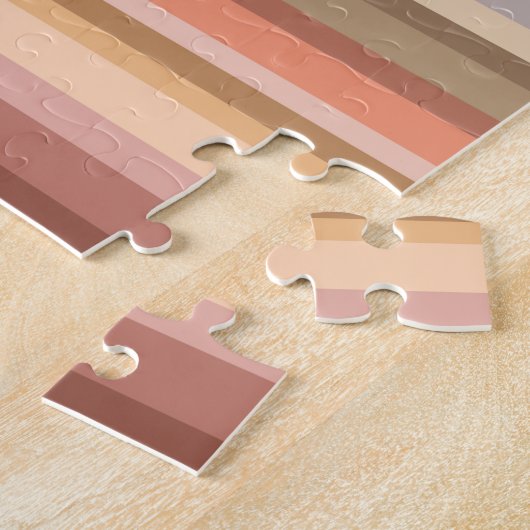 Boho Modern Chic Stripes Legpuzzel (Zijkant)