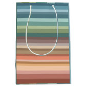 Boho Modern Chic Stripes Medium Cadeauzakje (Voorkant)