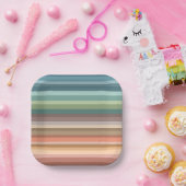 Boho Modern Chic Stripes Papieren Bordje (Feest)