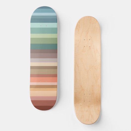 Boho Modern Chic Stripes Persoonlijk Skateboard (Voorkant)