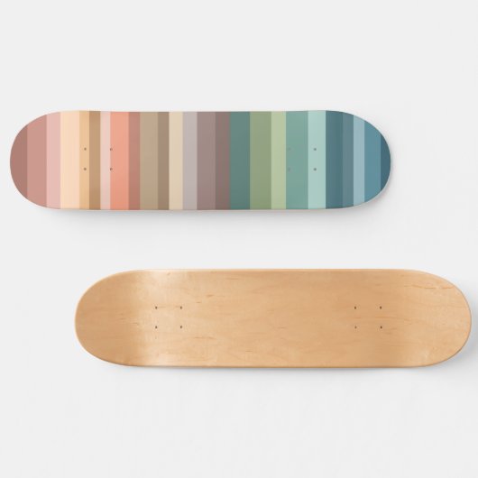 Boho Modern Chic Stripes Persoonlijk Skateboard (Horizontaal)