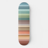 Boho Modern Chic Stripes Persoonlijk Skateboard (Voorkant)