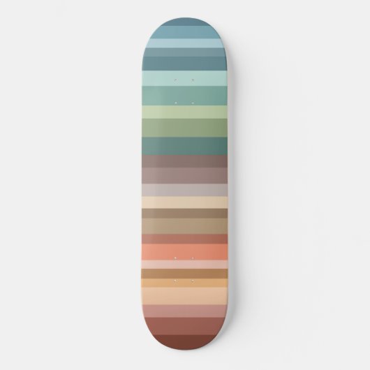 Boho Modern Chic Stripes Persoonlijk Skateboard (Voorkant)