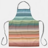 Boho Modern Chic Stripes Schort (Voorkant)