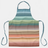 Boho Modern Chic Stripes Schort (Voorkant)