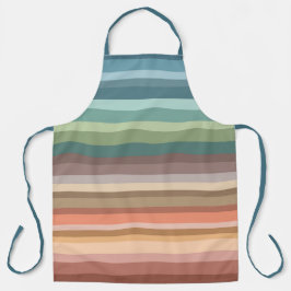 Boho Modern Chic Stripes Schort