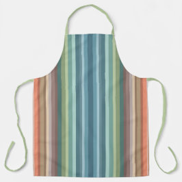 Boho Modern Chic Stripes Schort