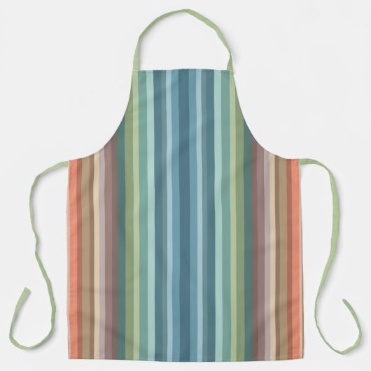 Boho Modern Chic Stripes Schort (Voorkant)