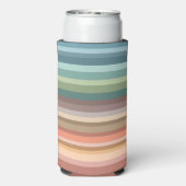 Boho Modern Chic Stripes Seltzer Blikjeskoeler (Seltzer Achterkant)