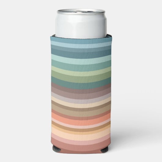 Boho Modern Chic Stripes Seltzer Blikjeskoeler (Seltzer Voorkant)