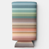 Boho Modern Chic Stripes Seltzer Blikjeskoeler (Achterkant)