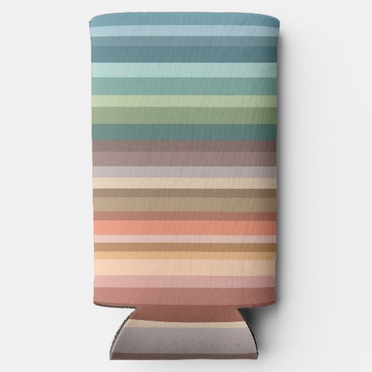 Boho Modern Chic Stripes Seltzer Blikjeskoeler (Achterkant)