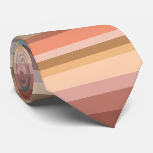 Boho Modern Chic Stripes Stropdas (Opgerold)