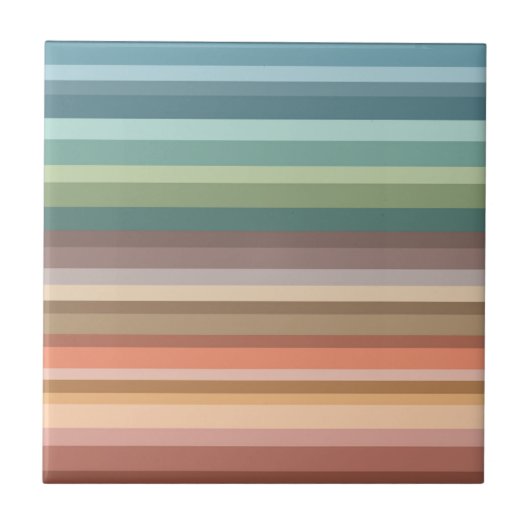 Boho Modern Chic Stripes Tegeltje (Voorkant)