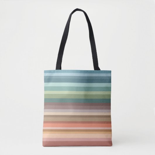 Boho Modern Chic Stripes Tote Bag (Voorkant)