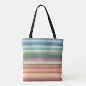 Boho Modern Chic Stripes Tote Bag (Achterkant)