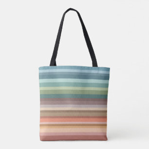 Boho Modern Chic Stripes Tote Bag