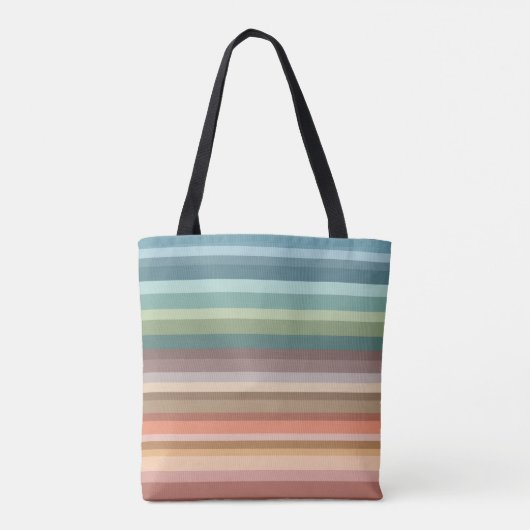 Boho Modern Chic Stripes Tote Bag (Achterkant)