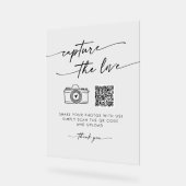 Boho Modern Clear Acryl Capture de liefde bruiloft Bord (Hoek)