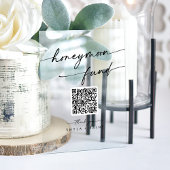 Boho Modern Clear Acryl Huwelijksreis Fonds Acryl Bord