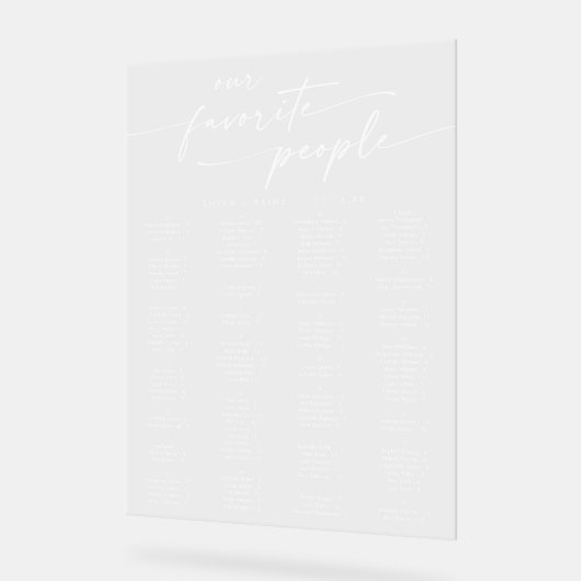 Boho Modern Clear Acryl Trouwstoel Grafiek Acryl Bord (Hoek)