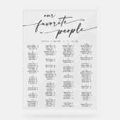 Boho Modern Clear Acryl Trouwstoel Grafiek Bord (Voorkant)