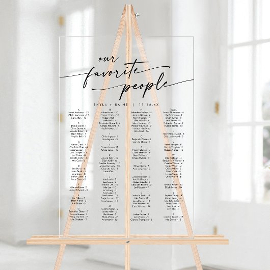 Boho Modern Clear Acryl Trouwstoel Grafiek Bord