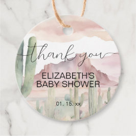 Boho Modern Desert Natuur Cactus Baby shower Bedankjes Labels