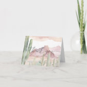 Boho Modern Desert Natuur Cactus Baby shower Bedankkaart (Voorkant)
