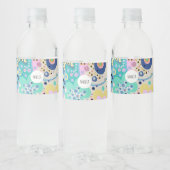 Boho modern design waterfles etiket (Flessen)