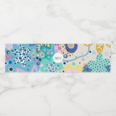 Boho modern design waterfles etiket (Enkel label)