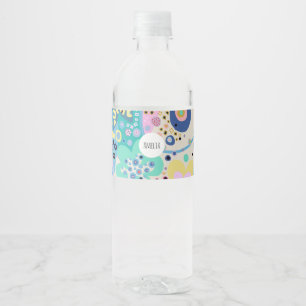 Boho modern design waterfles etiket