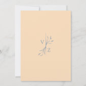 Boho Modern Dusty Blue Floral Wedding Kaart (Achterkant)