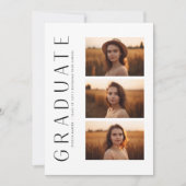 Boho Modern Elegant 4 Fotogradatie Partij Kaart (Voorkant)