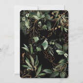 Boho Modern Elegant Gold Eucalyptus Pampas Shower Kaart (Achterkant)