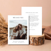 Boho Modern Elopement We Said Yes Foto Huwelijk  Aankondiging