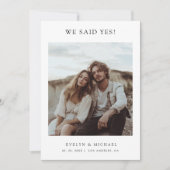 Boho Modern Elopement We zeiden ja Foto bruiloft Aankondiging (Voorkant)