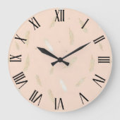 Boho Modern Feathers Luxe Collectie Grote Klok (Voorkant)