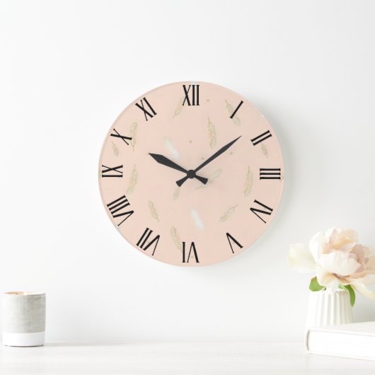 Boho Modern Feathers Luxe Collectie Grote Klok (Huis)