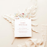 Boho Modern Floral Baby shower | Girl Baby Brunch Kaart<br><div class="desc">Dit mooie Baby shower nodigt uit tot handgeschreven kalligrafie met moderne floralen - de perfecte manier om je kleine douche te accentueren. Bewerk de meeste formuleringen eenvoudig om aan te passen aan uw gebeurtenis! De tekst en de kleuren zijn volledig editable -> klik "aanpassen verder"knoop om uit te geven!</div>