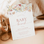 Boho Modern Floral Baby shower | Girl Baby Brunch Kaart