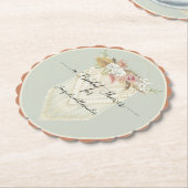 BOHO Modern Floral Greenery Macrame Vrijgezellenfe Kartonnen Onderzetters (Gekanteld)