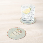 BOHO Modern Floral Greenery Macrame Vrijgezellenfe Kartonnen Onderzetters (Insitu)