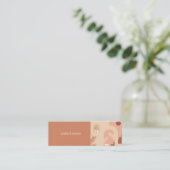 Boho Modern Floral Terracotta Wedding RSVP Kaart Mini Visitekaartje (Staand voorkant)
