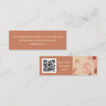 Boho Modern Floral Terracotta Wedding RSVP QR Kaar